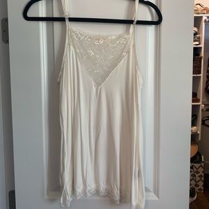 White lace tank